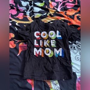 A cool like mom 3t garanimals shirt blavk and multi colored boy shirt